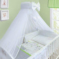 Baby bedding set Cotton Nursery 14pc to Fit Cot 120x60cm Zoo green