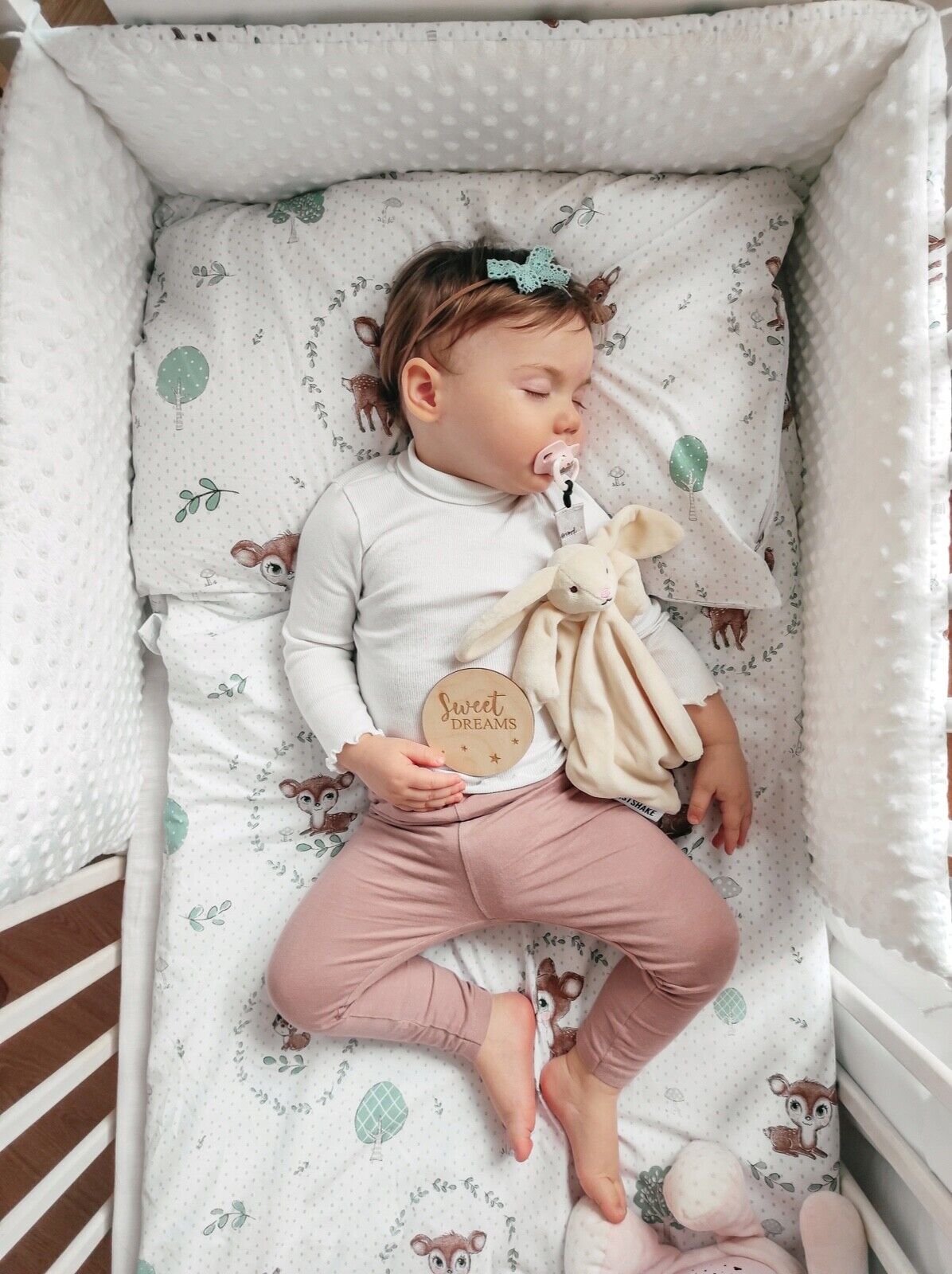 Baby Bedding Set 2pc fit Cradle/Moses basket/Pushchair 70x80cm Fairy-tale Forest