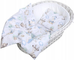 Baby Bedding Set 6pc fit Crib 70x80 Bumper 260cm Cotton Wolf in the forest - MyHappy Baby