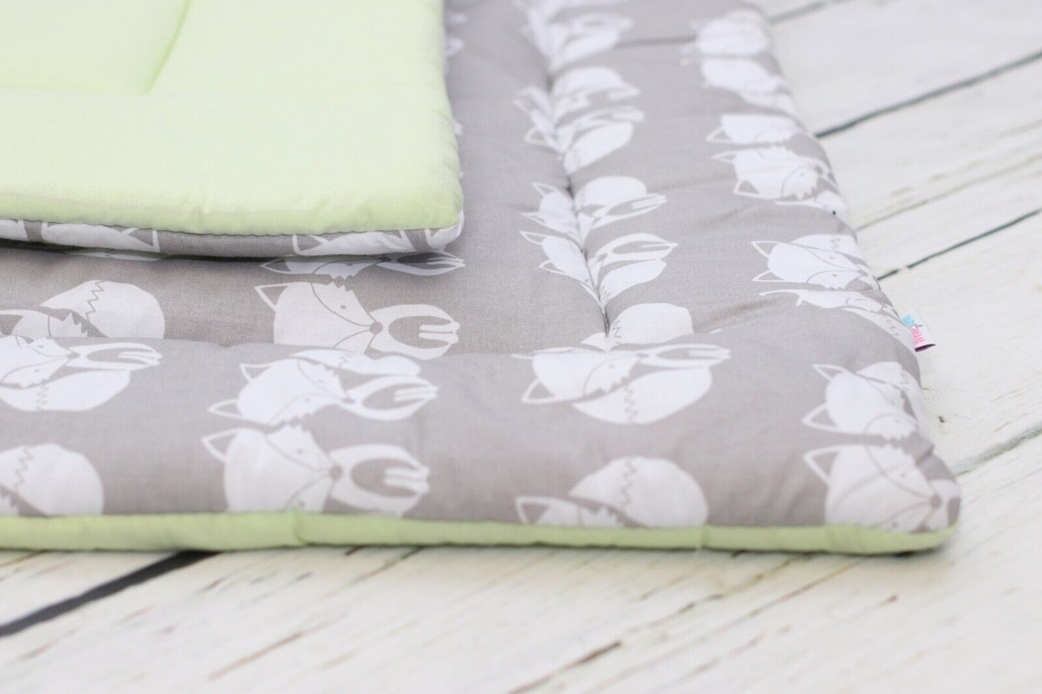 Teepee Padded Play Mat floor Double sided Cotton Baby Kids  Little Foxes