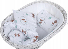 Baby Bedding Set 3pc fit Crib 70x80cm Bumper 260cm Cotton Fairy-Tale Forest - MyHappy Baby