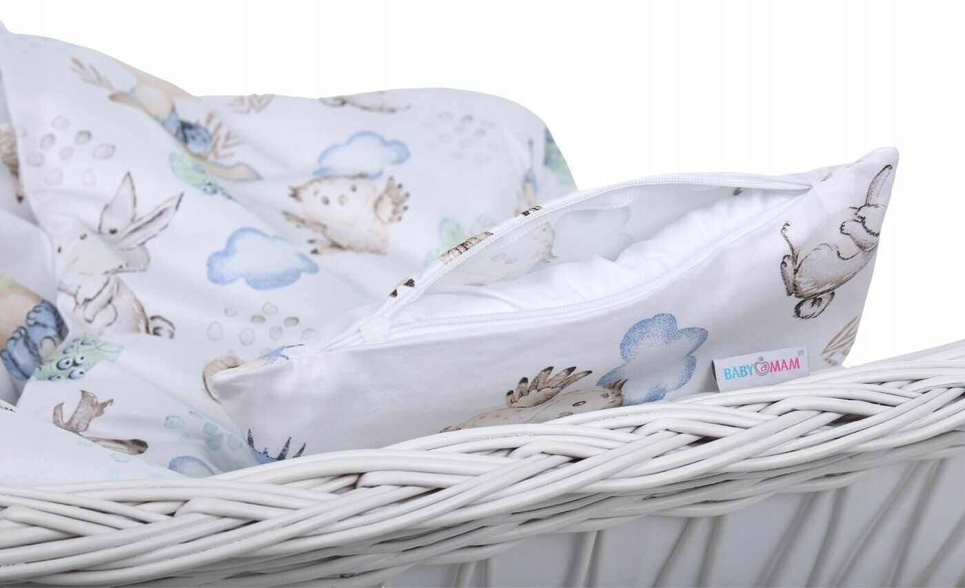 Baby Bedding Set 3pc fit Crib 70x80 Bumper 260cm Cotton Wolf in the forest