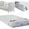 Baby Fitted Cot Bed Sheet Printed 100% Cotton Mattress 140X70cm Ballerina Grey