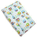 Baby 100% cotton changing mat child toddler Owls blue