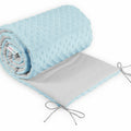 Baby dimple padded bumper 180cm straight fit COT 120x60 Blue