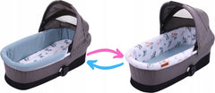 Carrycot cover Double-sided Liner Pushchair Pram Dreamy Flight/Sage - MyHappy Baby