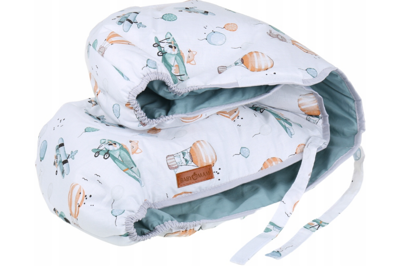 Carrycot cover Double-sided Liner Pushchair Pram Dreamy Flight/Sage