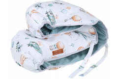 Carrycot cover Double-sided Liner Pushchair Pram Dreamy Flight/Sage - MyHappy Baby