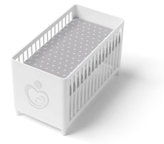 2-pack soft fitted sheet jersey stretchy cotton fit Cot bed 140/70cm Small stars with grey - MyHappy Baby