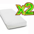 2-pack soft fitted sheet jersey stretchy cotton fit Cot bed 140/70cm White