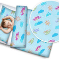 Baby 4Pc Bedding Set Pillow Duvet Quilt Fit Cotbed 140x70cm Planes Turquoise