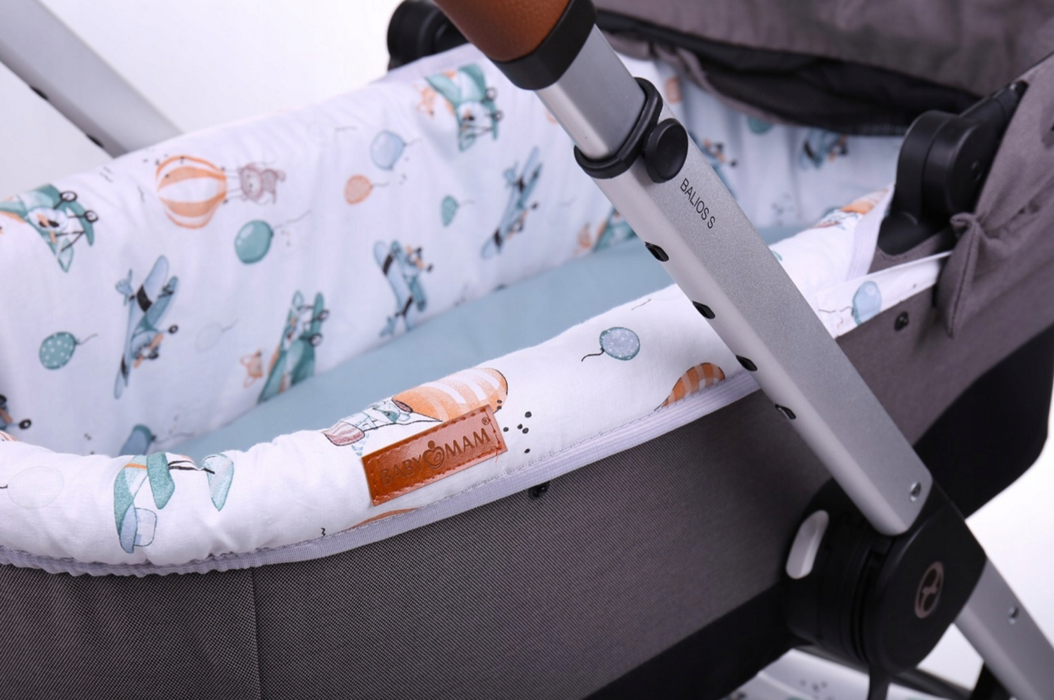 Carrycot cover Double-sided Liner Pushchair Pram Dreamy Flight/Sage