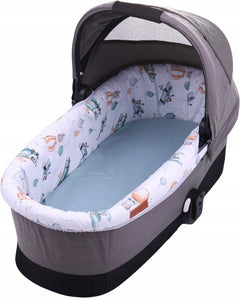 Carrycot cover Double-sided Liner Pushchair Pram Dreamy Flight/Sage - MyHappy Baby