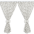 Nursery Curtains for Babies & Toddler's Bedroom Big grey stars on white