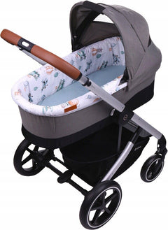 Carrycot cover Double-sided Liner Pushchair Pram Dreamy Flight/Sage - MyHappy Baby