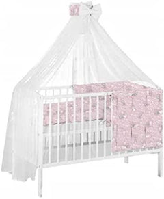 Baby bedding set 10pc fit cot bed 140x70cm - Bunny pink - MyHappy Baby