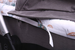 Carrycot cover Double-sided Liner Pushchair Pram Dreamy Flight/Sage - MyHappy Baby