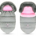 Universal Footmuff Husky Snowman Light Grey/ Pink