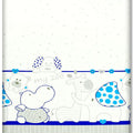 Baby Fitted Cot Bed Sheet Printed 100% Cotton Mattress 140X70cm Zoo Blue