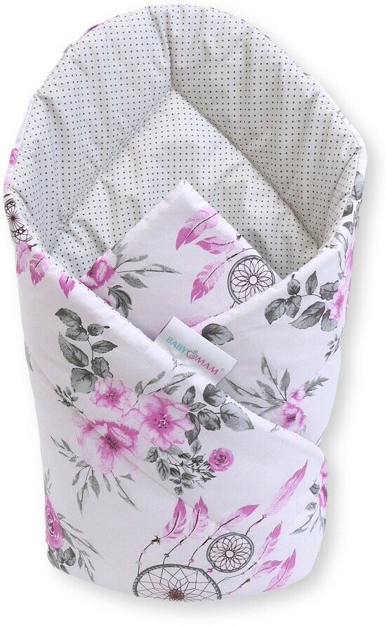 Baby Swaddle Wrap Newborn Bedding Blanket 100% Cotton Sleeping Bag  Dream Catcher Flowers