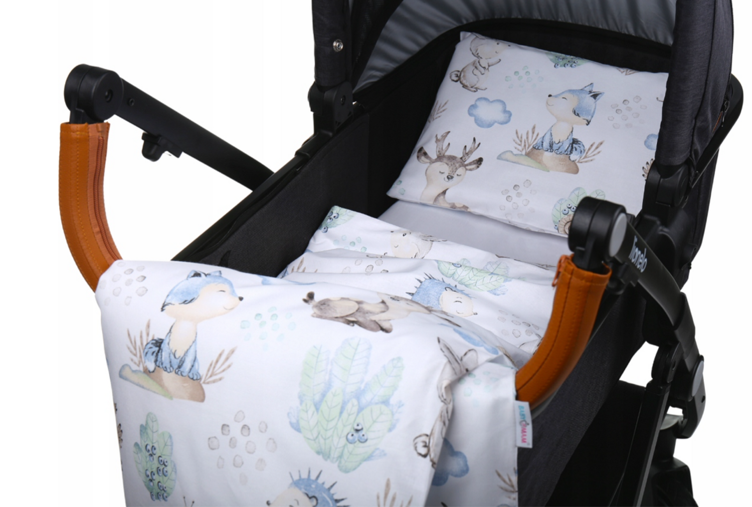 Baby Bedding Set 2pc fit Cradle/Moses basket/Pushchair 70x80 Wolf in the Forest