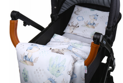 Baby Bedding Set 2pc fit Cradle/Moses basket/Pushchair 70x80 Wolf in the Forest - MyHappy Baby
