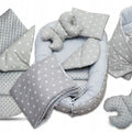 Baby 6pc Double-sided soft infant Cocoon Small stars with grey/ Grey