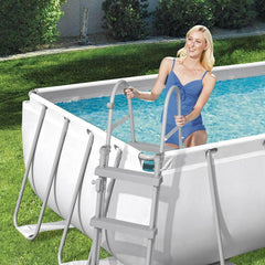 Bestway Swimming Pool Rectangular 404X201X100cm With Sand Filter Pump 13'3Ft - MyHappy Baby