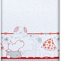 100% cotton fitted sheet printed design for baby crib 90x40cm Zoo red