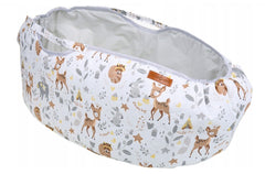 Carrycot cover Double-sided Liner Pushchair Pram Deer and Friends/Dots grey - MyHappy Baby