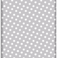 Baby Fitted Junior Bed Sheet Printed 100% Cotton Mattress 160X80cm Big White Stars On Grey