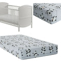 Baby Fitted Cot Sheet Printed Design 100% Cotton Mattress 120X60 cm Little Panda