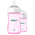 Philips Avent Baby Feeding Natural 260Ml/9Oz Bottle X2 Pink