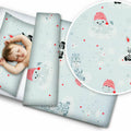 Bedding Set 4Pc Fit Kids Junior Bed 150X120 Sweet Animals Grey