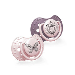 LOVI Dynamic Soother Silicone 0-3m Dummy 2 pcs Girl Botanic - MyHappy Baby