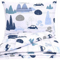 5Pc Baby Bedding Set Bumper Pillow Duvet Fit Cot 120x60cm Retro Cars