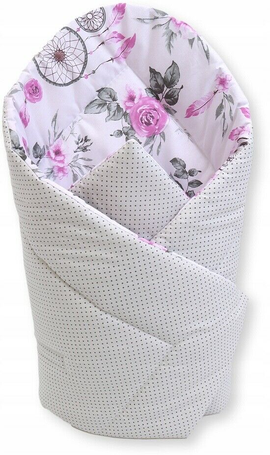 Baby Swaddle Wrap Newborn Bedding Blanket 100% Cotton Sleeping Bag  Dream Catcher Flowers