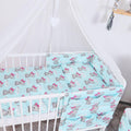 Baby 3Pc Bedding Set Pillow Duvet Bumper Fit Cotbed 140X70cm Teddy Girl Mint