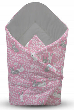 Baby 6pc Double-sided soft infant Cocoon Bunny Pink/ Grey - MyHappy Baby
