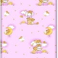 100% cotton fitted sheet printed design for baby crib 90x40cm Ladder pink
