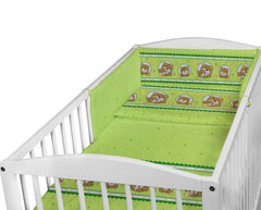 Baby 4Pc Bedding Set Pillow Duvet Quilt Fit Cotbed 140X70cm Window Green - MyHappy Baby