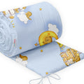 Baby Padded Bumper 180cm fit COT 100% Cotton Ladder Blue