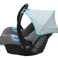 Car Seat Hood Replacement Universal Baby Cover Wind Sun Canopy Shade Waterproof - Lines Mint