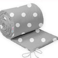Padded Bumper To Fit Baby Cot Bed All-Round Cotton 420cm Dots Grey