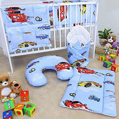 Baby bedding set Cotton Nursery 14pc to Fit Cot 120x60cm Cars - MyHappy Baby