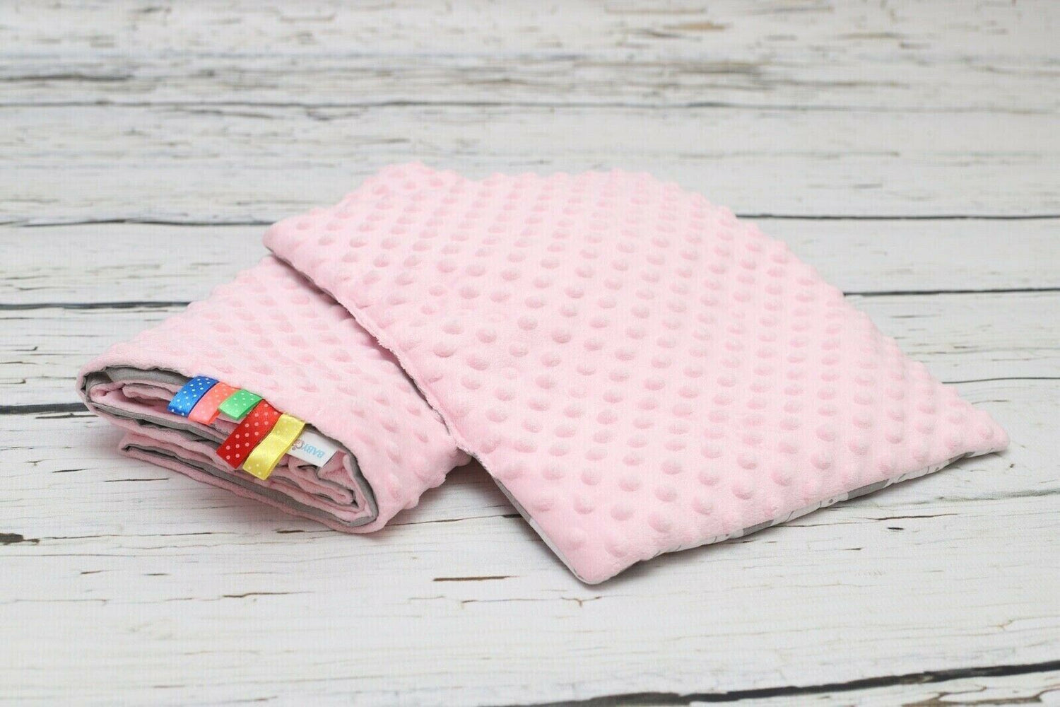 Warm Baby Blanket Dimple Quilt Pillow 100X75 Light Pink - Owls Grey