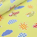 100% cotton fitted sheet printed design for baby crib 90x40cm Planes green