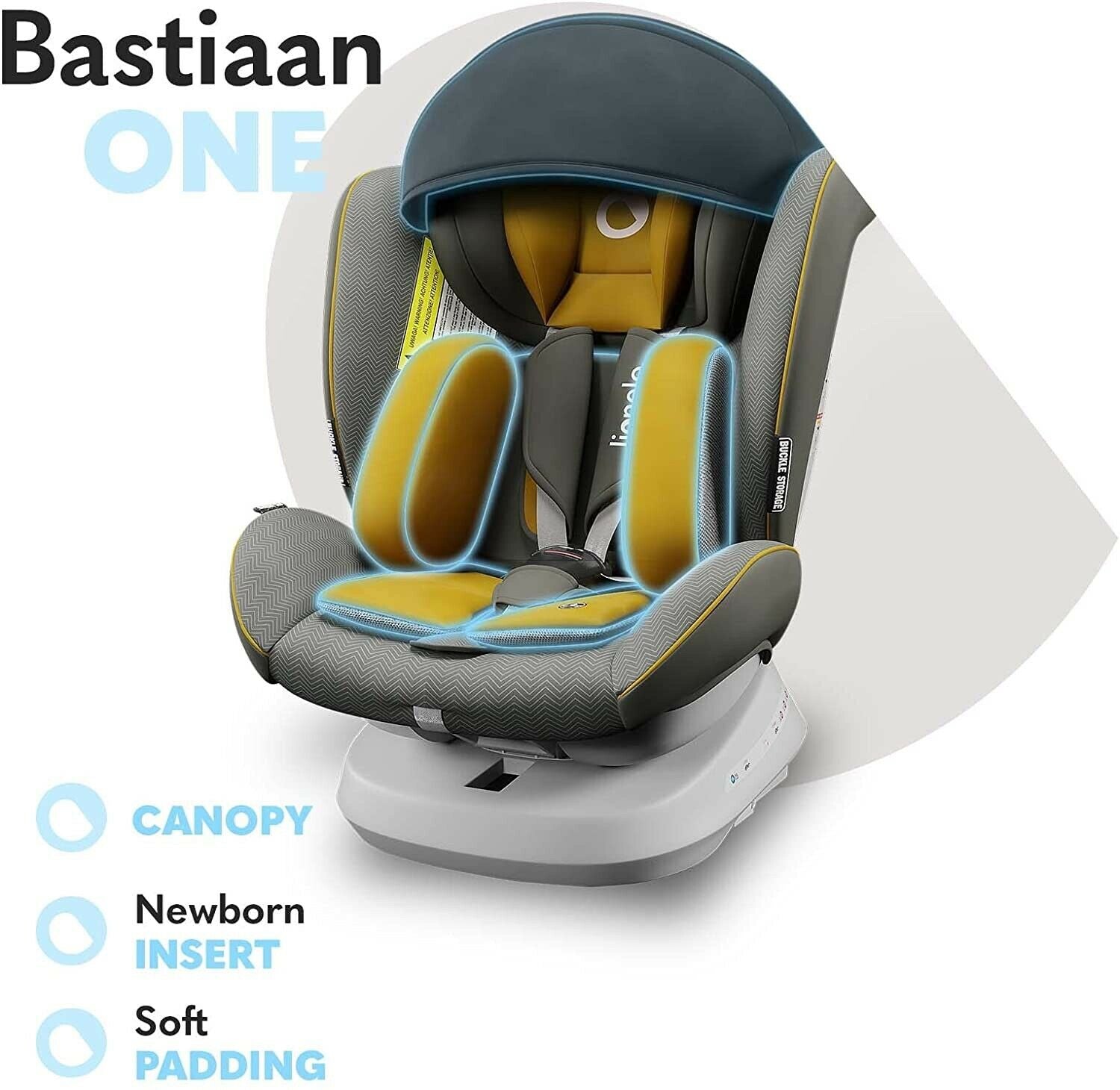 Baby Car Seat Lionelo Bastiaan One Mustard 0-36kg ISOFIX