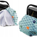 Car Seat Kids Baby Swaddle Travel Cotton Blanket 75X50cm Soft Wrap Double Sided White-Fox In The Forest
