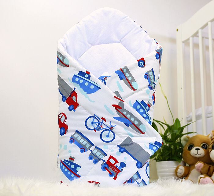 Baby Swaddle Wrap Newborn Bedding Blanket 100% Cotton Sleeping Bag Vehicles